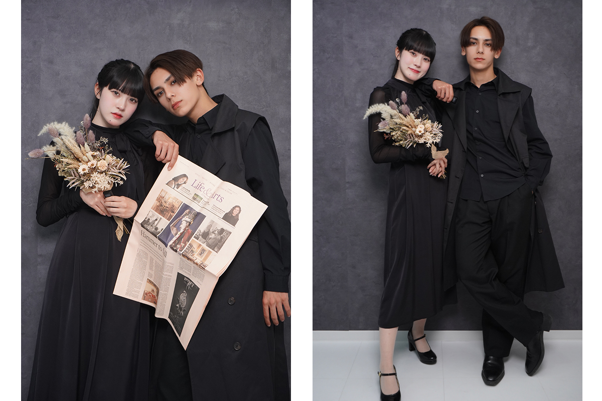 撮影ブースBで撮影した女性2人のセルフ写真