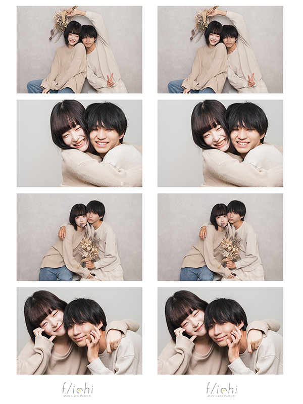 スマホサイズプリントのカップルフォト